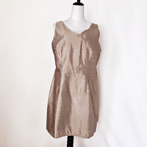 ICE Tan Silk Dress and Jacket - Picture 5 of 6